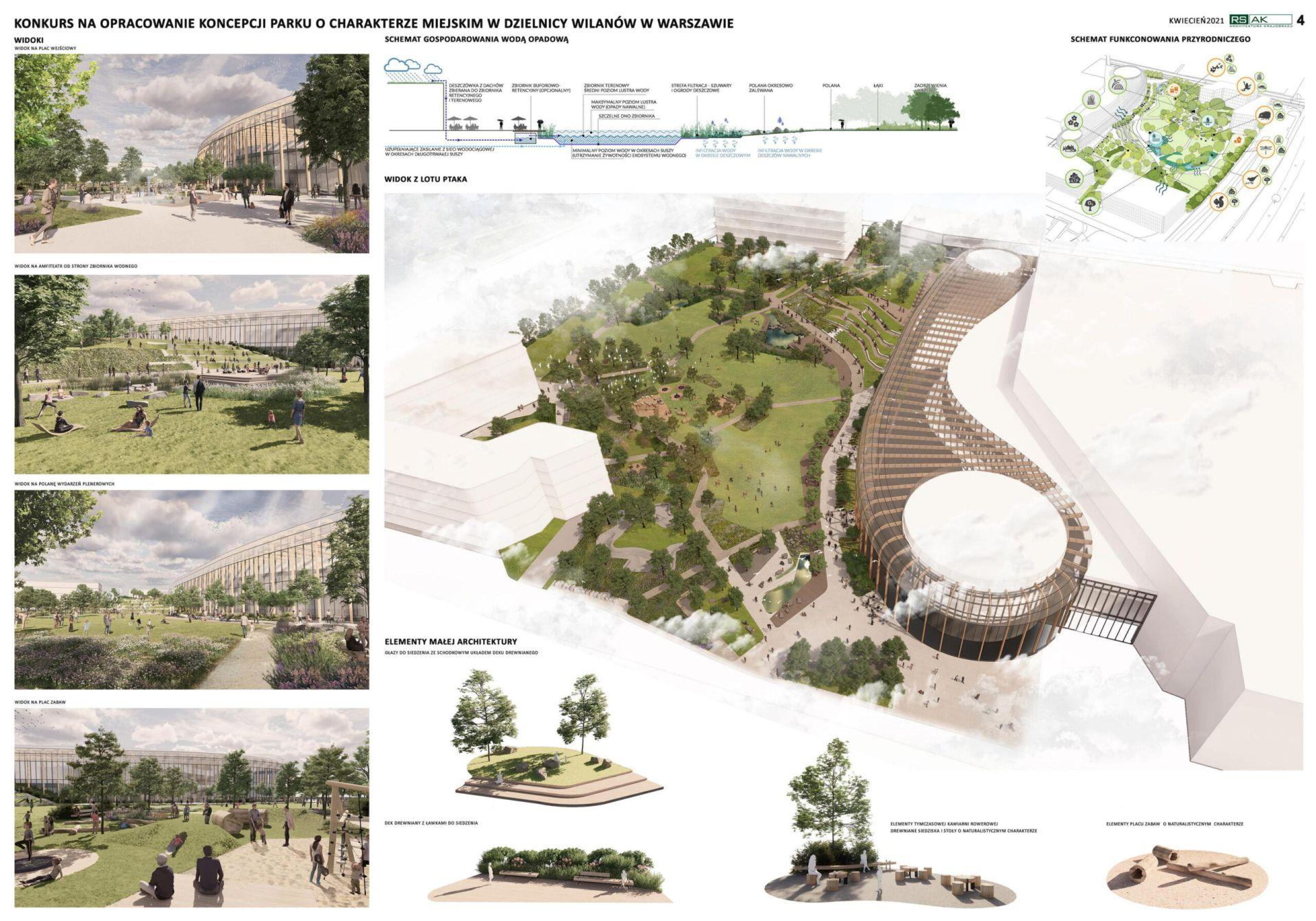 Wyniki konkursu na projekt ogólnodostępnego parku w Wilanowie