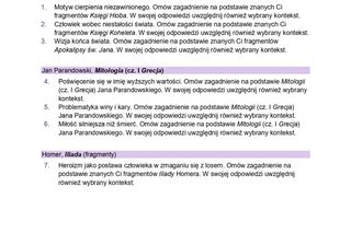 Matura 2025 - pytania jawne język polski część ustna