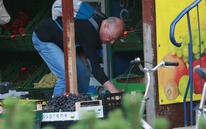 Marek Borowski kradnie śliwki