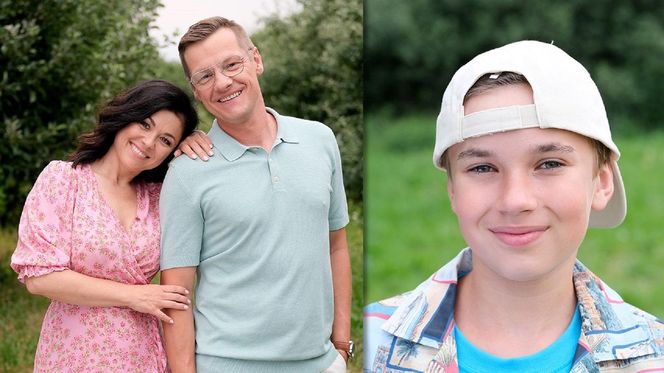 25 lat M jak miłość odcinek specjalny. Kinga (Katarzyna Cichopek), Piotrek (Marcin Mroczek), Misiek (Aleksander Bożyk)