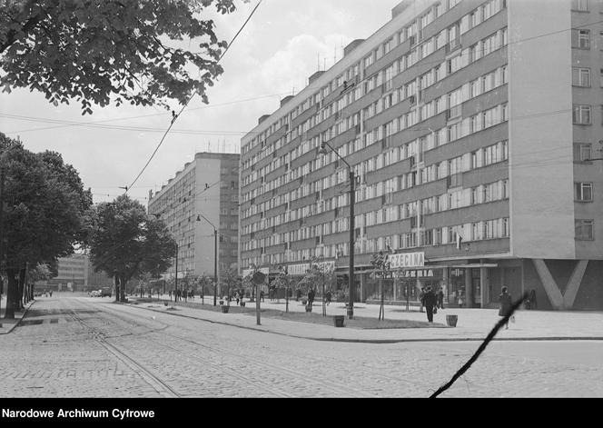 Skrzyżowanie al. Wyzwolenia i ul. Malczewskiego w Szczecinie w 1969 roku