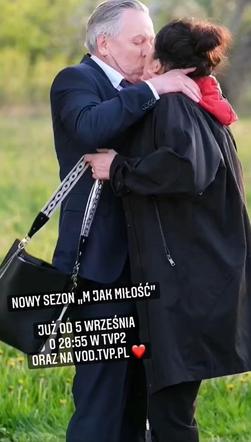 M jak miłość po wakacjach. Marysia (Małgorzata Pieńkowska), Nieśpielak (Zbigniew Suszyński)