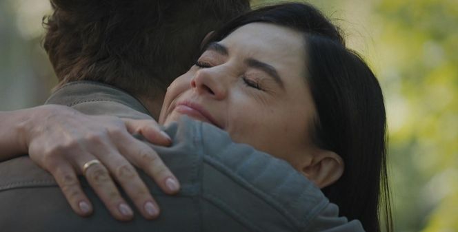 M jak miłość odc. 1880. Iza (Adriana Kalska), Marcin (Mikołaj Roznerski)