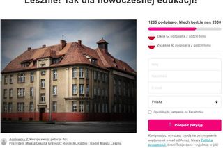 Zbiórka podpisów w sprawie Szkoły Podstawowej nr 1 w Lesznie