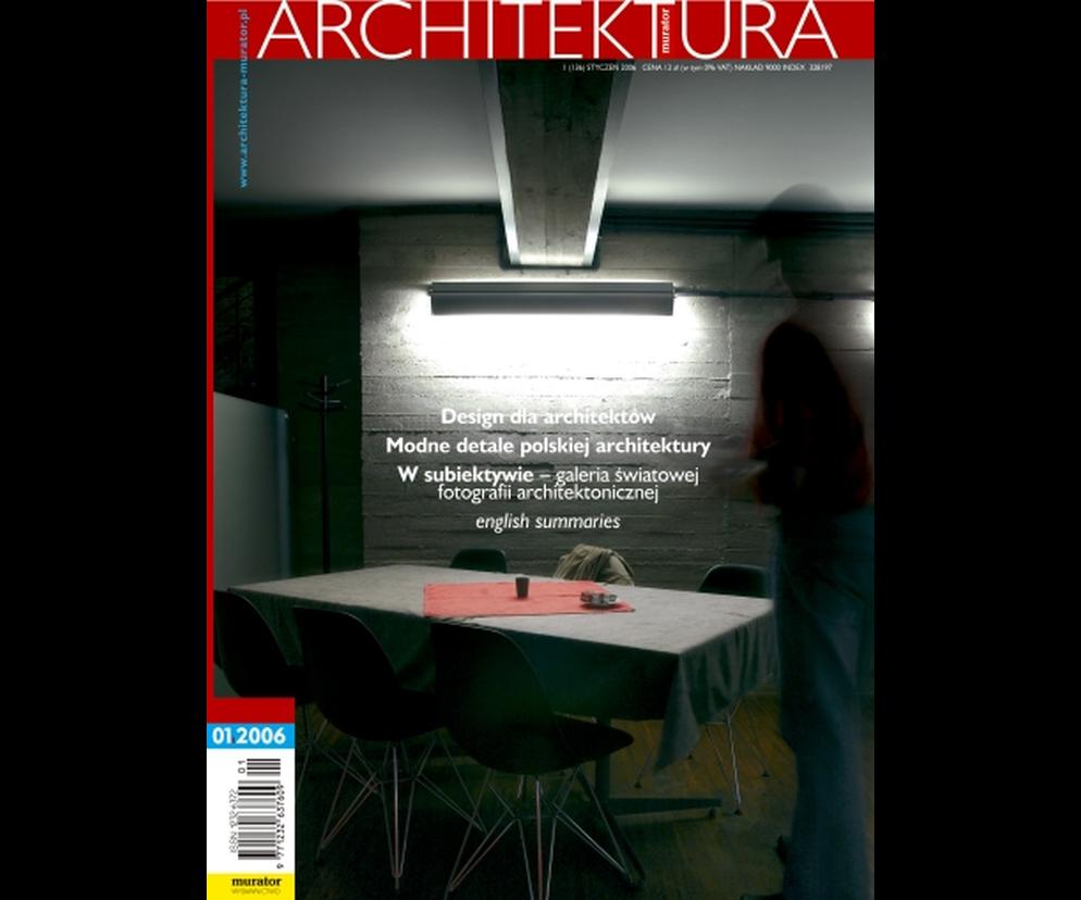 Okładka Miesięcznik Architektura 01/2006