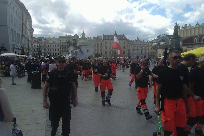 Protest Ratowników przeszedł między innymi przez Rynek Główny