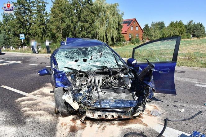 Karambol na krajowej „dwójce” w województwie lubelskim. Zderzyło się 5 aut