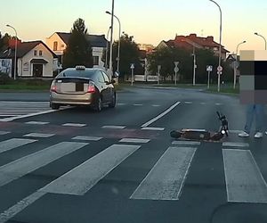 Groza na pasach w Rzeszowie! Ominął auto i wjechał w człowieka na hulajnodze