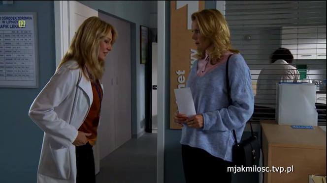 M jak miłość. Agata (Katarzyna Kwiatkowska), żona Banacha (Dorota Chotecka)