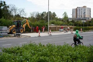 Na skrzyżowaniu Woronicza ze Spartańską na Mokotowie trwają prace