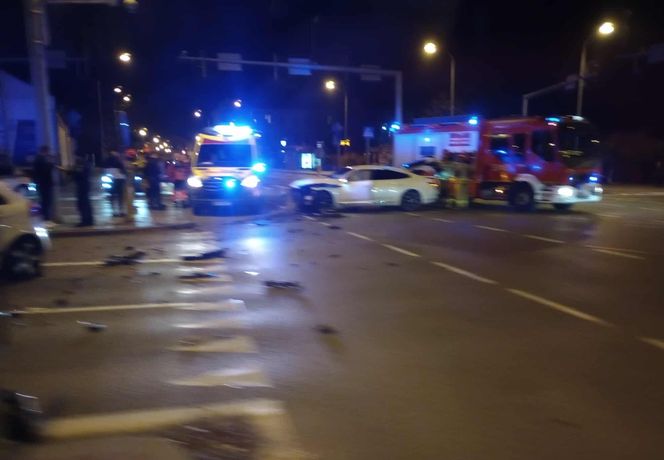 Wypadek na skrzyżowaniu ulic Wernera i Malczewskiego