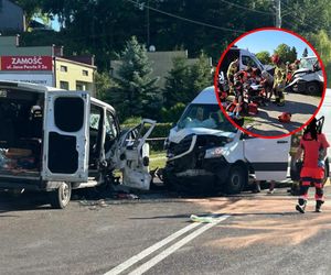 Wypadek dwóch busów w Izbicy! Siedem osób zostało rannych