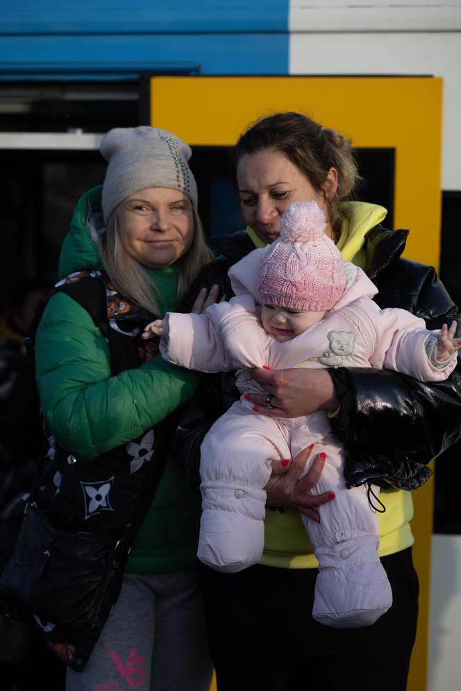 Ukraina. Pociąg z Lwowa z ukraińskimi uchodźcami