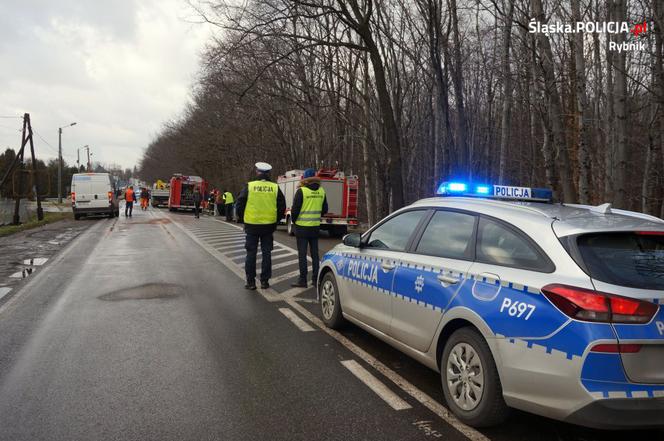 Wypadek w Rybiku. Cztery osoby poszkodowane, w tym dwoje dzieci [ZDJĘCIA]