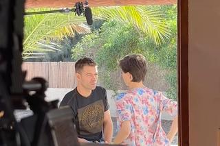 Na dobre i na złe na planie. Mario Milewski (Marcin Korcz), Blanka (Pola Gonciarz)