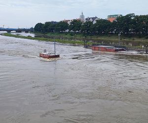 Fala powodziowa we Wrocławiu. Pod wodą są już beach bary i drogi 