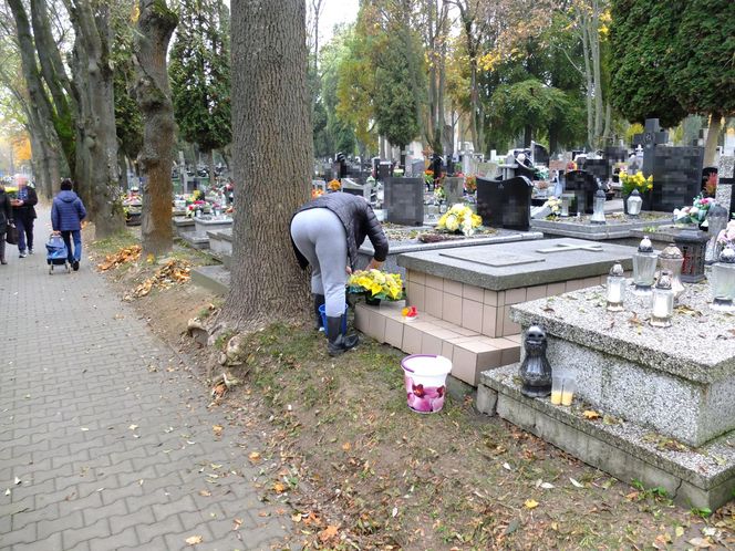 Cmentarz na Unickiej w Lublinie. Pani Dorota ma sposób na złodziei wieńców. "Tak robiła nasza mama"