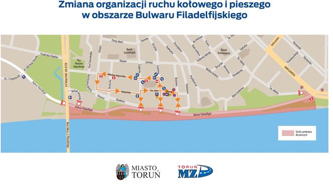 Bulwar Filadelfijski zostanie zamknięty! Ogromne utrudnienia dla torunian