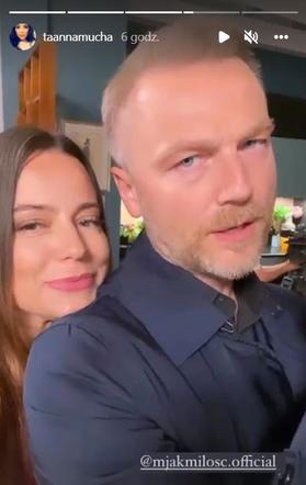 M jak miłość. Magda (Anna Mucha), Andrzej (Krystian Wieczorek)