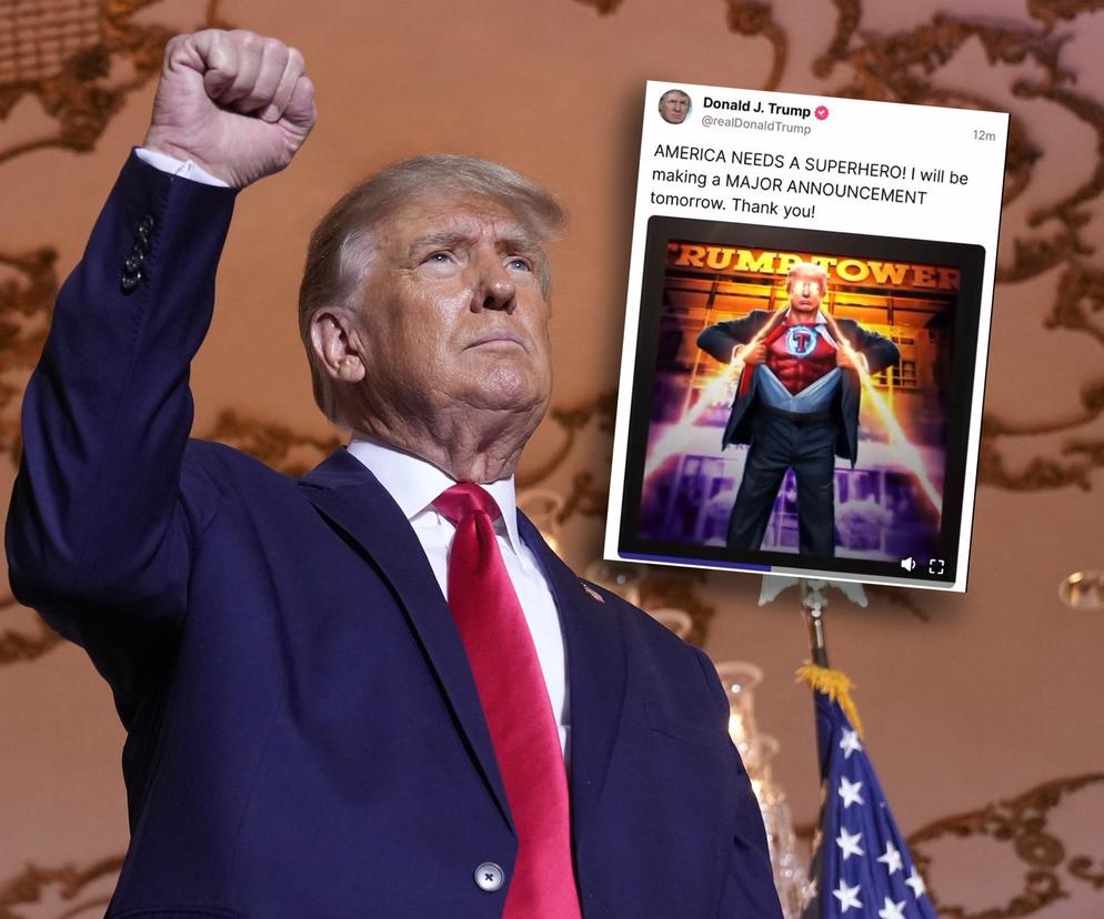 Donald Trump odlatuje! Przebrał się za Supermana i chce ratować świat