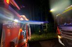 Wypadek na S1 w Katowicach. Samochód wypadł z drogi i stanął w płomieniach!