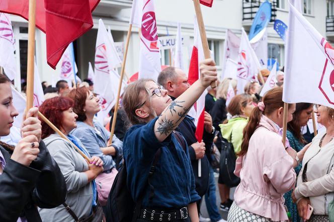 Protest nauczycieli w Warszawie (1.09.2025)
