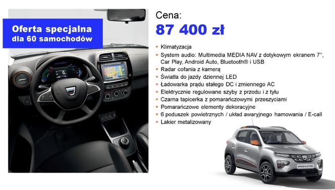 Dacia Spring - najtańsze elektryczne auto w Polsce