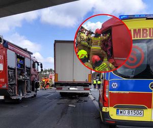 Kolejny koszmar na S8! Zderzenie dwóch tirów, w akcji śmigłowiec LPR. Droga zablokowana