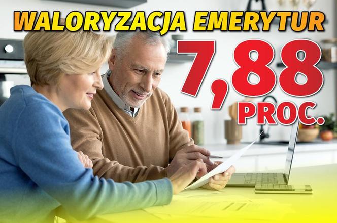 Waloryzacja emerytur 7,88 proc. 