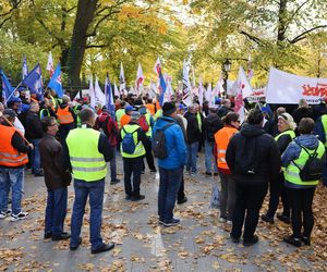 Protest hutników w Warszawie (23.10.2024)