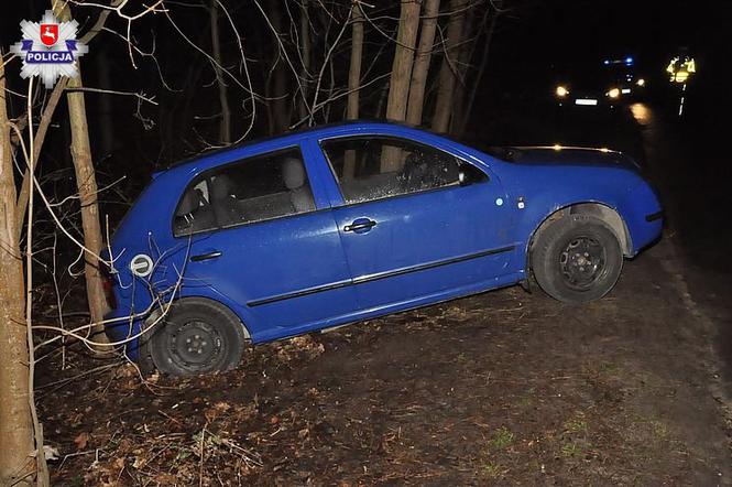 Lubelskie: Samochód stoczył się z jezdni i przygniótł kierowcę do drzewa.