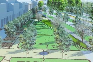 Wizualizacja nowego skweru na placu Bankowym w Warszawie