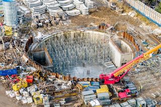 Trwa budowa tunelu kolejowego pod  Łodzią i stacji Łódź Koziny