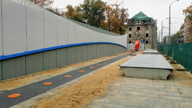 Budowa fontanny na ul. Niemierzyńskiej - listopad 2020