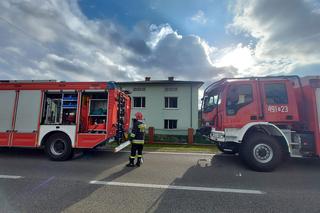Pożar domu w Małyszynie! Na szczęście w mieszkaniu nie było domowników.
