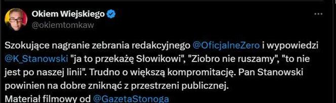 Krzysztof Stanowski srogo zakpił ze Zbigniewa Stonogi. Komentarze z Portalu X