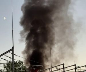 Pożar stacji przekaźnikowej