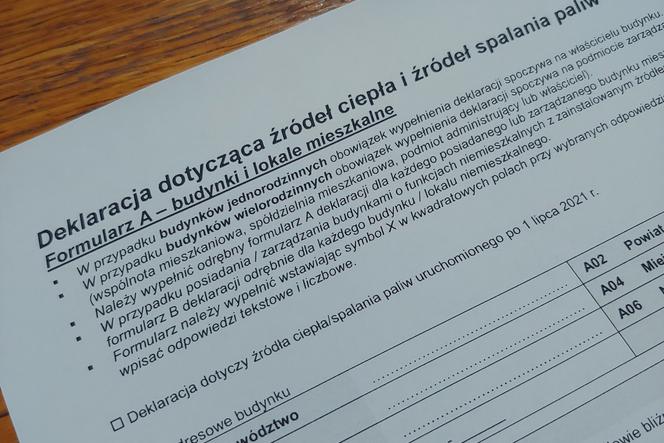 Deklaracja dotycząca źródeł ciepła i źródeł spalania paliw