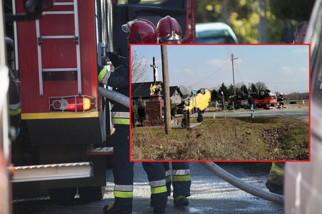 Wypadek strażaków w Łódzkiem