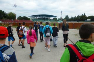 Damian Stalkowski spotkał się na stadionie Polonii z młodymi kibicami