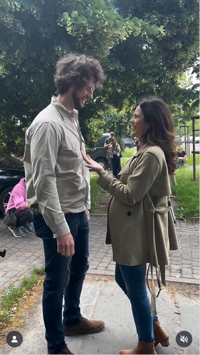 M jak miłość na planie. Kasia (Paulina Lasota), Mariusz (Mateusz Mosiewicz)