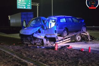 Wypadek na trasie S8 w kierunku Warszawy