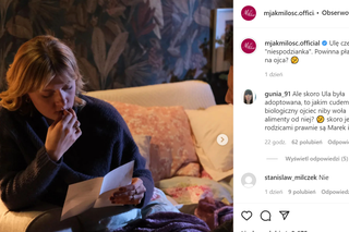 M jak miłość. Komentarze widzów w poście na Instagramie 