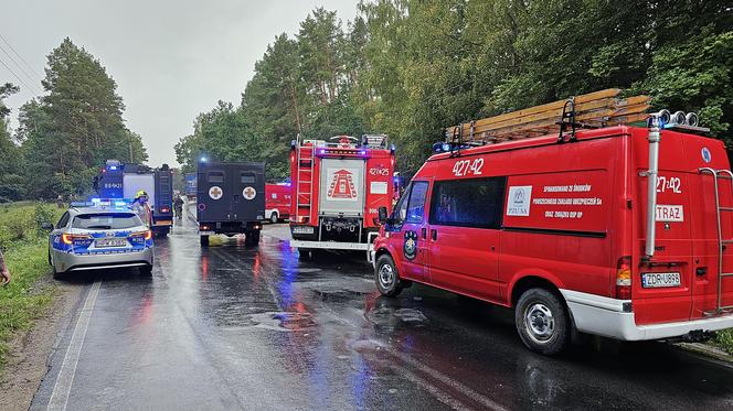 Wypadek w pobliżu Konotopu  - autobus z tirem 