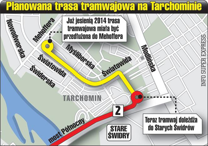 Tramwaj na Tarchomin opóźniony