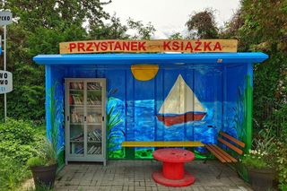 Nietypowy przystanek na Mazurach. Łączy funkcję wiaty z… biblioteką