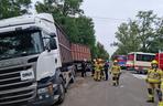 Wypadek autokaru szkolnego koło Wieruszowa