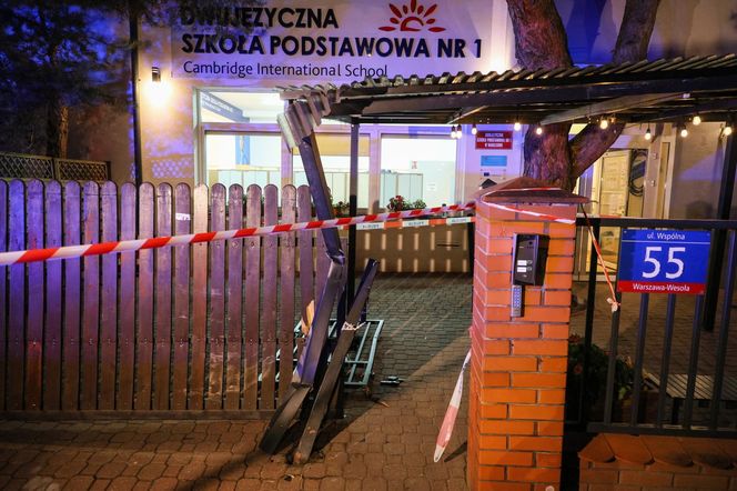 Wypadek pod szkołą w Warszawie (2.12.2024)