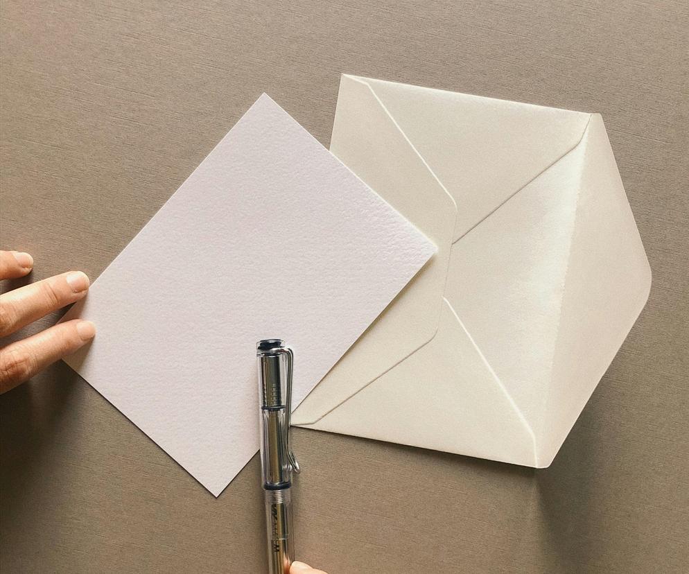 Pisanie listu, koperty