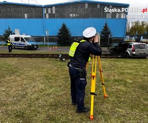 Wypadek z udziałem pociągu, pożar i ranni w Sosnowcu – to tylko ćwiczenia [ZDJĘCIA]